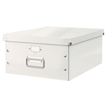 Cutie de depozitare albă din carton cu capac 37x48x20 cm Click&Store – Leitz