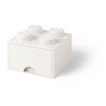 Cutie pătrată pentru depozitare LEGO®, alb