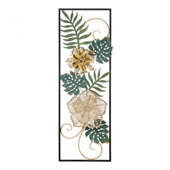 Decorațiune suspendată metalică Mauro Ferretti Campur -A-, 31 x 90 cm, motive florale