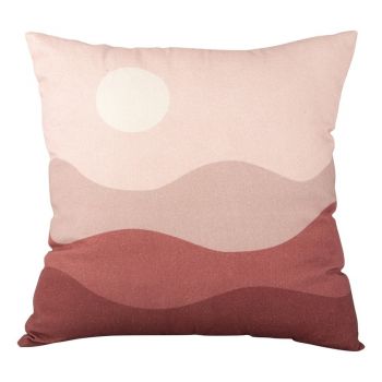 Pernă decorativă din bumbac PT LIVING Pink Sunset, 45 x 45 cm, roz-roșu ieftina