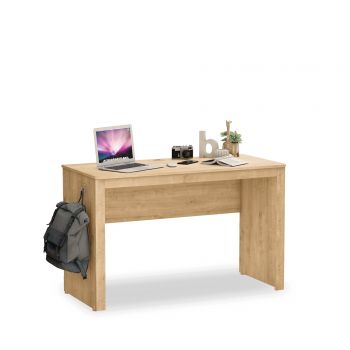 Masa de birou din pal, pentru tineret, Mocha Natur, L120xl55xH75,6 cm