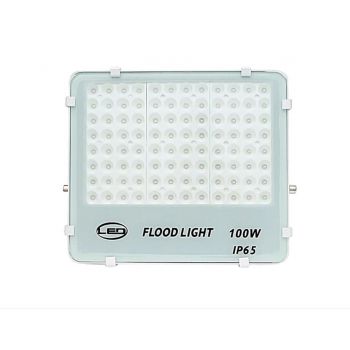 Lampa LED tip proiector iluminat stradal plat alb 100W temperatura culoare 6500K, protectie IP67