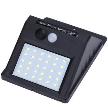Proiector LED cu senzor de miscare si incarcare solara, 30 leduri, 12.4 x 9.5 x 4.7 cm