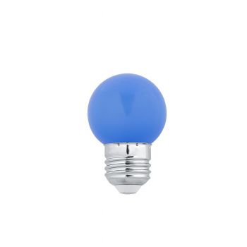 Bec LED Ecoplanet glob mic albastru G45, E27, 1W (10W), 80 LM, A+, Mat