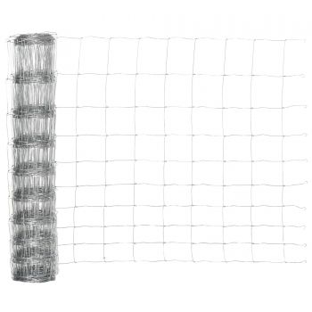 PawHut Rola din Plasa pentru Tarc Metalica Zincata de 26,1 m, Gard de Siguranta pentru Animale de Exterior, 15x20,3 cm