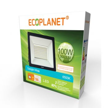 Proiector LED Ecoplanet Tablet, 100W (500W), 9000LM, F, lumină rece 6500K, IP65