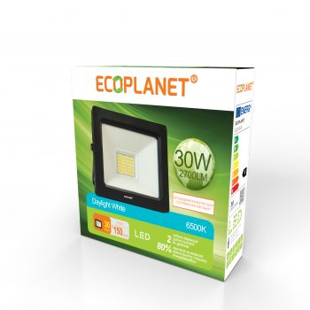 Proiector LED Ecoplanet Tablet, 30W (150W), 2700LM, F, lumină rece 6500K, IP65