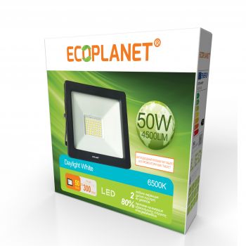 Proiector LED Ecoplanet Tablet, 50W (300W), 4500LM, F, lumină rece 6500K, IP65
