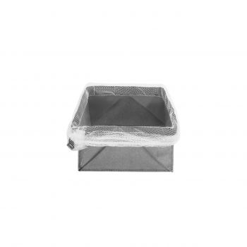 Cutie pliabila pentru depozitare Metaltex, 12 x 12 cm, poliester/poliamida, gri