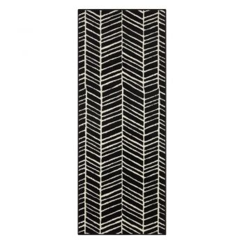 Traversă Ragami Velvet, 80x250 cm, negru