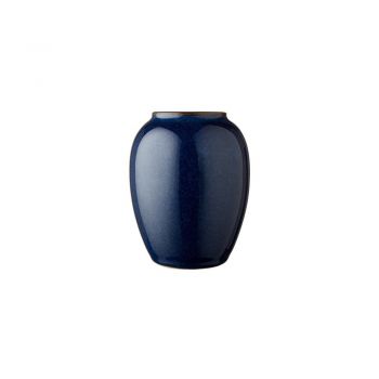 Vază din gresie ceramică Bitz, înălțime 12,5 cm, albastru