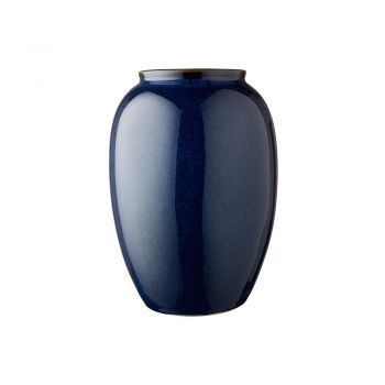 Vază din gresie ceramică Bitz, înălțime 25 cm, albastru