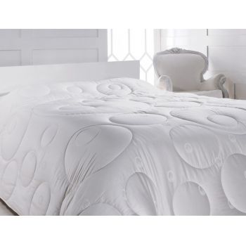 Pilota de pat pentru o persoana din 100% bumbac satinat, 155x215 cm, Cotton Box, White ieftina