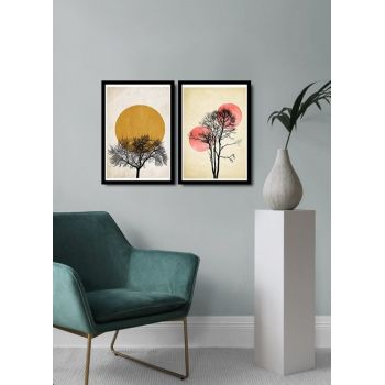 Set 2 tablouri decorative, Alpha Wall, Safari Sun, 36x51 cm