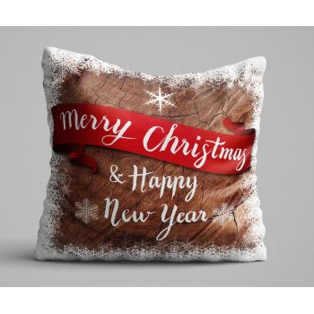 Perna decorativa, Christmas Decoration KRLNTXMAS-1, 43x43 cm, policoton, multicolor ieftina