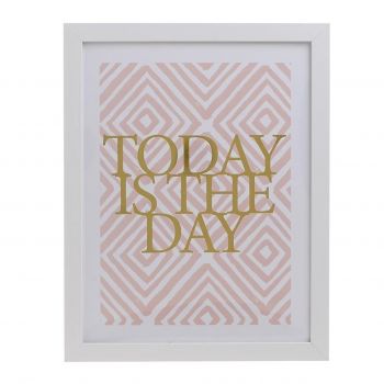 Tablou decorativ Today is the day, InArt, 28x35 cm, multicolor ieftin