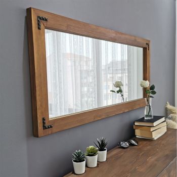 Oglinda decorativa A405, Neostill, 50 x 110 cm, walnut
