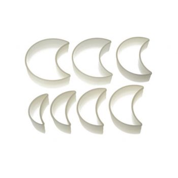Set 7 forme pentru biscuiti Moon, Silikomart, 8x3.5 cm - 13x10.5 cm, nailon
