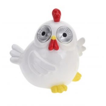 Lampa de gradina Chicken, 16x13x15.5 cm, poliston, alb ieftin