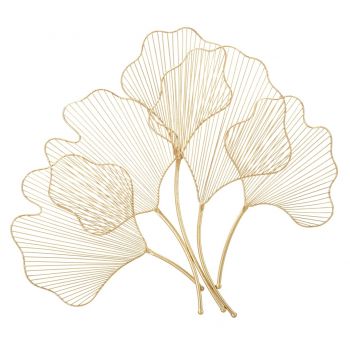 Decoratiune de perete Glam Leaf, Mauro Ferretti, 69x5x62 cm, fier