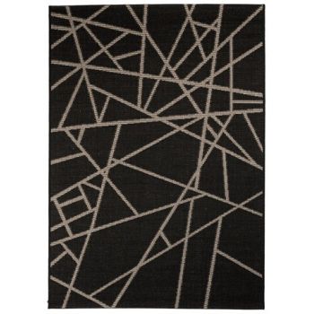 Covor Ovideo, Decorino, 80x150 cm, polipropilena, negru/gri
