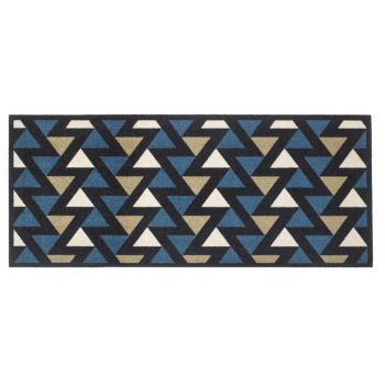 Covor pentru bucatarie Delos, Decorino, 50x120 cm, poliester, albastru