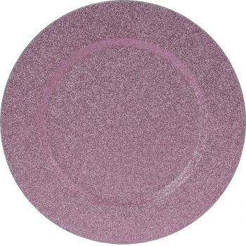 Platou Glitter, Ø33 cm, polipropilena, roz