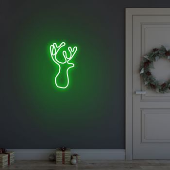 Lampa de perete Deer, Neon Graph, 21x34x2 cm, verde ieftina