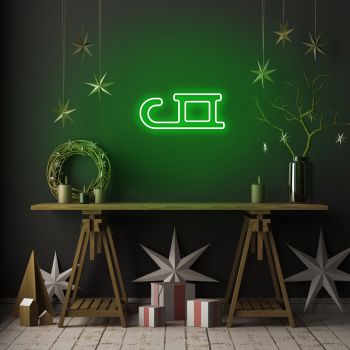 Lampa de perete Sled, Neon Graph, 38x17x2 cm, verde ieftina