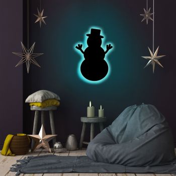 Lampa de perete Snowman 2, Neon Graph, 25x30 cm, albastru ieftina