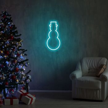Lampa de perete Snowman, Neon Graph, 18x35x2 cm, albastru ieftina