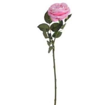 Floare artificiala Rose, 12x12x63 cm, poliester, roz ieftina