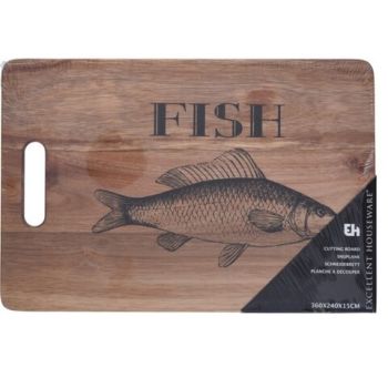 Tocator Fish, 36x24x15, lemn de acacia
