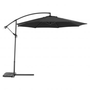 Umbrela cu manivela, Larisa, H.256 D.300 , otel/poliester, negru