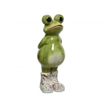 Decoratiune Frog, Decoris, 14x16x39 cm, magneziu, multicolor la reducere