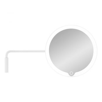 Oglindă de perete cu iluminare din spate cu LED Blomus Modo, alb