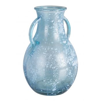 Vaza Arleen, Bizzotto, Ø20x32 cm, sticla reciclata, albastru