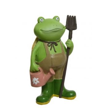 Decoratiune Frog Boy, Decoris, 7.5x9.5x15 cm, polirasina, multicolor