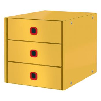 Organizator de birou din carton galben Click&Store - Leitz