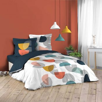 Lenjerie de pat din bumbac, Pop Art Multicolor, 220 x 240 cm