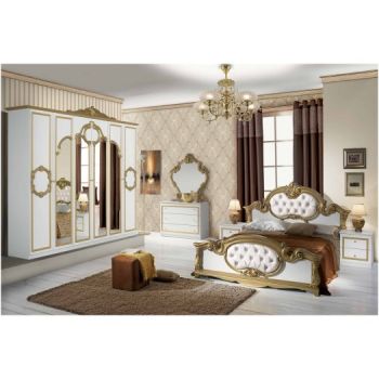 Dormitor Complet Furn 5 ( SOMIERA SI SALTEAUA GRATUITE), PAT-160/200 CM ieftina