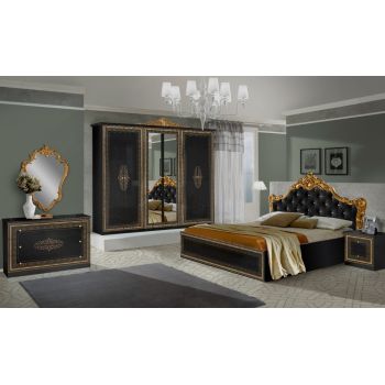 Dormitor Complet Furn 8 ( SOMIERA SI SALTEAUA GRATUITE ) PAT-160/200 CM ieftina