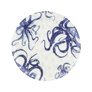 Farfurie din ceramică Villa Altachiara Positano, ø 37 cm, albastru-alb ieftin