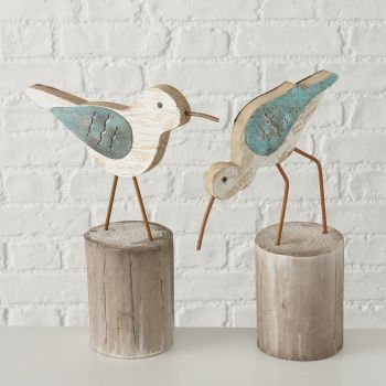 Set 2 decoratiuni din lemn, Hedwig Multicolor, Modele Asortate, L25xl10xH30 cm