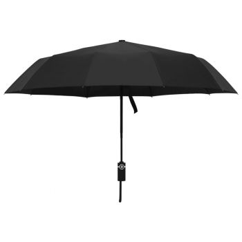 vidaXL Umbrelă pliabilă automată, negru, 104 cm