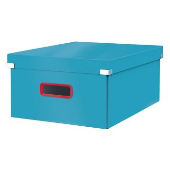 Cutie de depozitare albastră din carton cu capac 48x37x20 cm Click&Store – Leitz ieftina