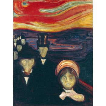Reproducere tablou Edvard Munch - Anxiety, 45 x 60 cm