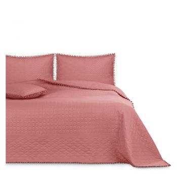 Cuvertură pentru pat AmeliaHome Meadore, 220 x 240 cm, roz