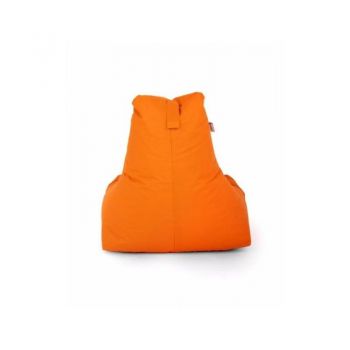 Fotoliu tip para Big Bean Bag textil umplut cu perle polistiren portocaliu