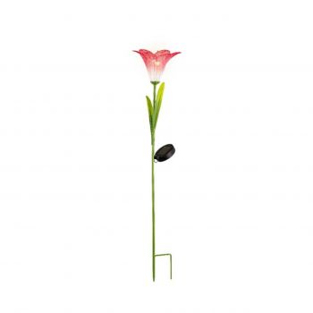 Lampa de gradina Lily, Lumineo, 17x17x82.5 cm, metal, roz/alb la reducere